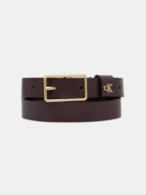 Calvin Klein pasek skórzany damski kolor bordowy LV04F7050G