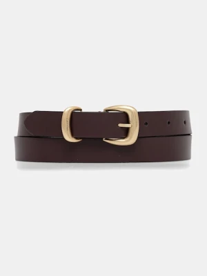 Calvin Klein pasek skórzany damski kolor bordowy LV04K7012G