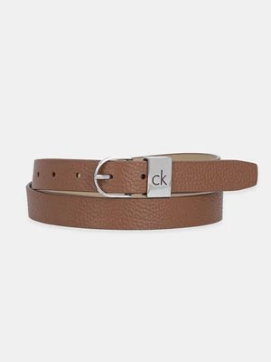 Calvin Klein pasek skórzany damski kolor brązowy K60K612856