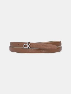 Calvin Klein pasek skórzany damski kolor brązowy K60K612858