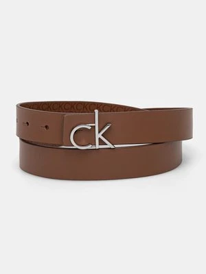 Calvin Klein pasek skórzany damski kolor brązowy K60K613074