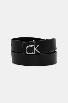 Calvin Klein pasek skórzany damski kolor czarny K60K613074