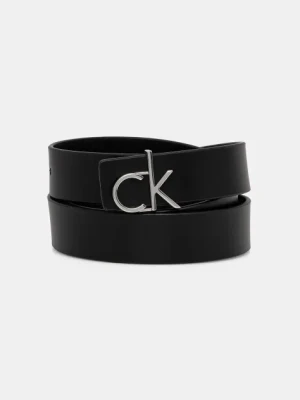 Calvin Klein pasek skórzany damski kolor czarny K60K613074