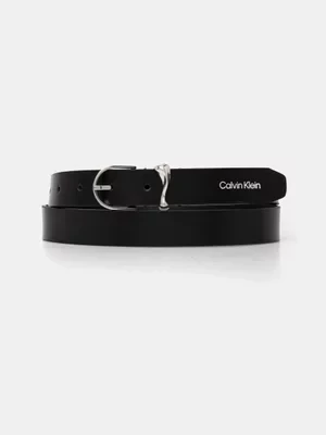 Calvin Klein pasek skórzany damski kolor czarny K60K613234