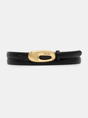 Calvin Klein pasek skórzany damski kolor czarny LV04F7022G