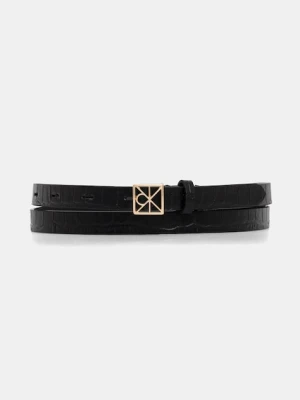 Calvin Klein pasek skórzany damski kolor czarny LV04F7053G