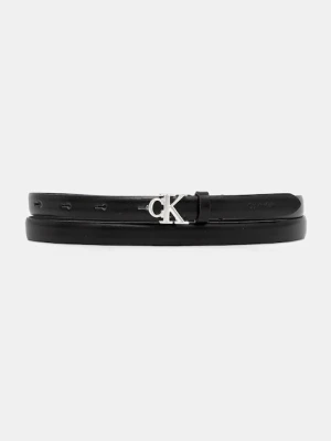 Calvin Klein pasek skórzany damski kolor czarny LV04F7055G