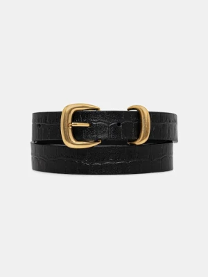 Calvin Klein pasek skórzany damski kolor czarny LV04F7056G