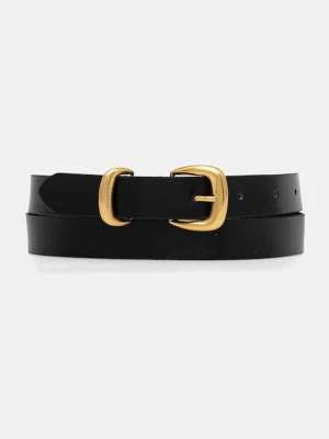 Calvin Klein pasek skórzany damski kolor czarny LV04K7012G