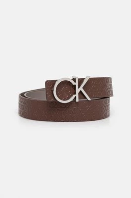 Calvin Klein pasek skórzany dwustronny damski kolor brązowy K60K612397