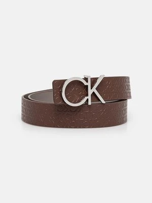 Calvin Klein pasek skórzany dwustronny damski kolor brązowy K60K612397