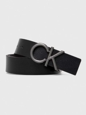 Calvin Klein pasek skórzany dwustronny męski kolor czarny