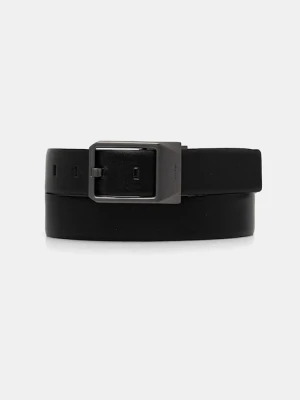 Calvin Klein pasek skórzany dwustronny męski kolor czarny LV04D7011G