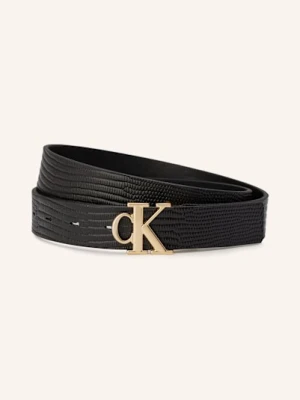 Calvin Klein Pasek Skórzany Dwustronny schwarz