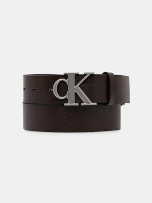 Calvin Klein pasek skórzany męski kolor brązowy LV04D7016G
