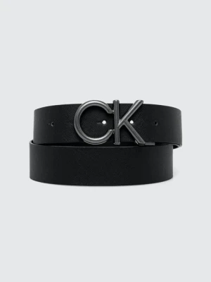 Calvin Klein pasek skórzany męski kolor czarny