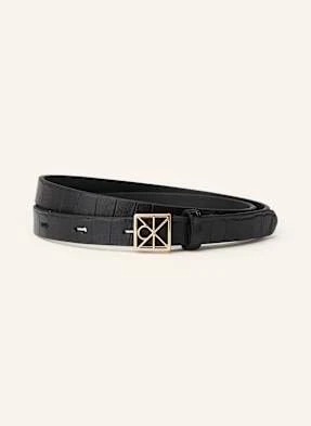 Calvin Klein Pasek Skórzany schwarz
