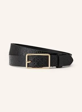 Calvin Klein Pasek Skórzany schwarz