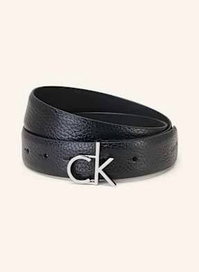 Calvin Klein Pasek Skórzany schwarz