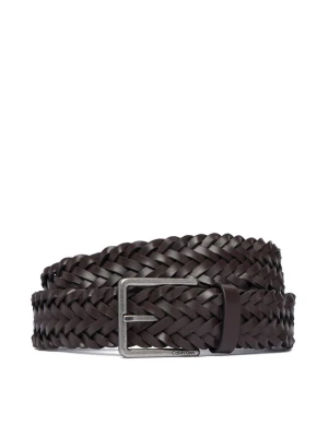 Calvin Klein Pasek Warmth Buckle Woven 35Mm Fixed - LV04D7061G Brązowy ciemny