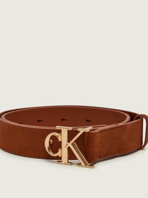 Calvin Klein Pasek | zamsz brązowy