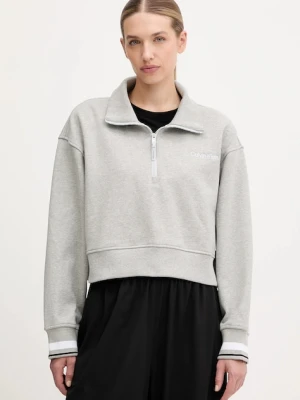 Calvin Klein Performance bluza damska kolor szary gładka LVGWF5W310