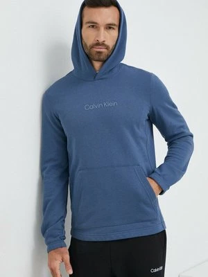 Zdjęcie produktu Calvin Klein Performance bluza dresowa Essentials kolor niebieski z kapturem gładka