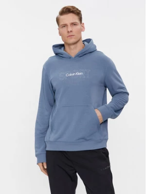 Calvin Klein Performance Bluza Graphic 00GMS4W339 Niebieski Regular Fit