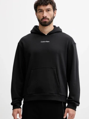 Calvin Klein Performance bluza męska kolor czarny z kapturem z nadrukiem LVGMF5W302
