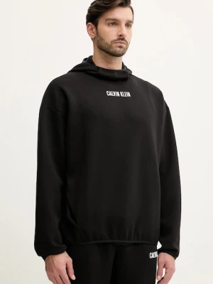 Calvin Klein Performance bluza męska kolor czarny z kapturem z nadrukiem LVGMF5W308
