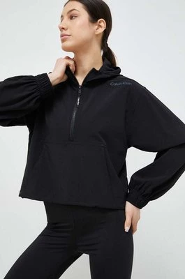 Calvin Klein Performance bluza treningowa Essentials kolor czarny z kapturem gładka
