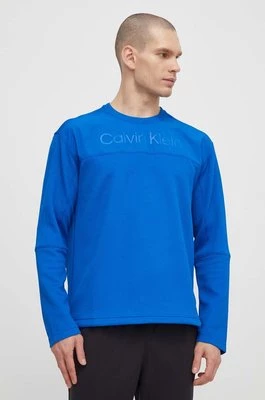 Calvin Klein Performance bluza treningowa kolor niebieski z nadrukiem