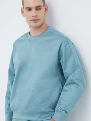 Calvin Klein Performance bluza treningowa kolor zielony gładka