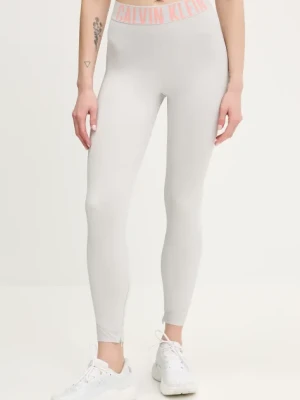 Calvin Klein Performance legginsy treningowe damskie kolor szary z nadrukiem LVGWS5L616