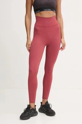 Calvin Klein Performance legginsy treningowe kolor czerwony gładkie