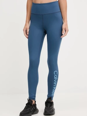 Calvin Klein Performance legginsy treningowe kolor niebieski gładkie LVGWS5L612