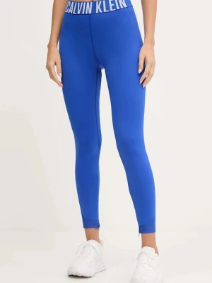 Calvin Klein Performance legginsy treningowe kolor niebieski z nadrukiem LVGWS5L616