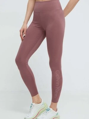 Calvin Klein Performance legginsy treningowe kolor różowy z nadrukiem