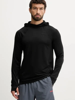 Calvin Klein Performance longsleeve treningowy kolor czarny gładki LVGMS5W351