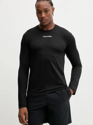 Calvin Klein Performance longsleeve treningowy kolor czarny z aplikacją LVGMF5K200