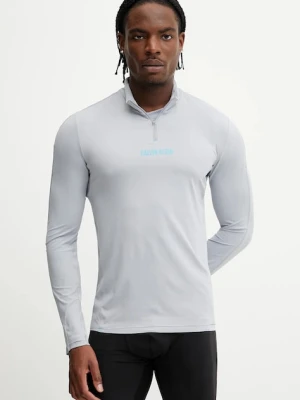 Calvin Klein Performance longsleeve treningowy kolor szary z nadrukiem LVGMF4K210