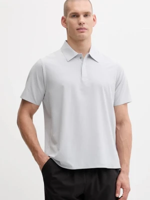 Calvin Klein Performance polo treningowe męski kolor szary gładki LVGMF5K103