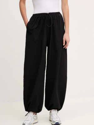 Calvin Klein Performance spodnie damskie kolor czarny szerokie high waist LVGWF5P616