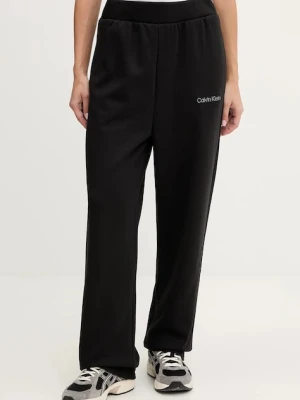 Calvin Klein Performance spodnie dresowe damskie kolor czarny gładkie LVGWF5P627