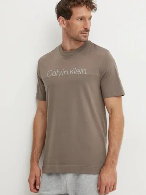 Calvin Klein Performance t-shirt brązowy