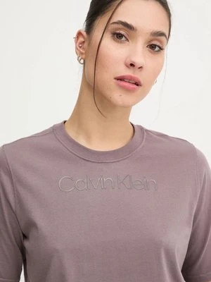 Calvin Klein Performance t-shirt bawełniany damski kolor fioletowy 00GWF4K113