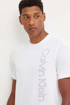 Calvin Klein Performance t-shirt męski kolor biały z nadrukiem 00GMF4K113