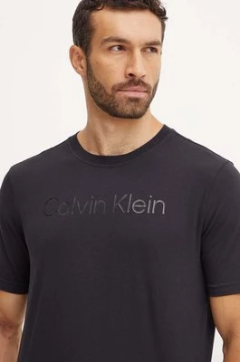 Calvin Klein Performance t-shirt męski kolor czarny z aplikacją 00GMF4K110