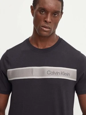 Calvin Klein Performance t-shirt męski kolor czarny z aplikacją 00GMF4K112