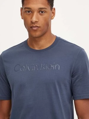 Calvin Klein Performance t-shirt męski kolor granatowy z aplikacją 00GMF4K110